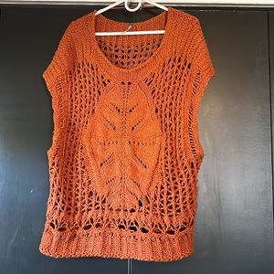 Free People burnt orange sweater vest